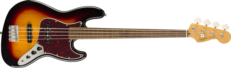 SQUIER CLASSIC VIBE '60S JAZZ BASS FRETLESS LRL 3TS