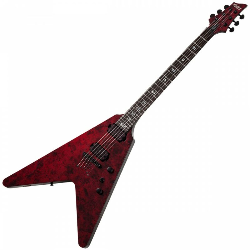 SCHECTER APOCALYPSE V1 CHEVALET FIXE RED REIGN