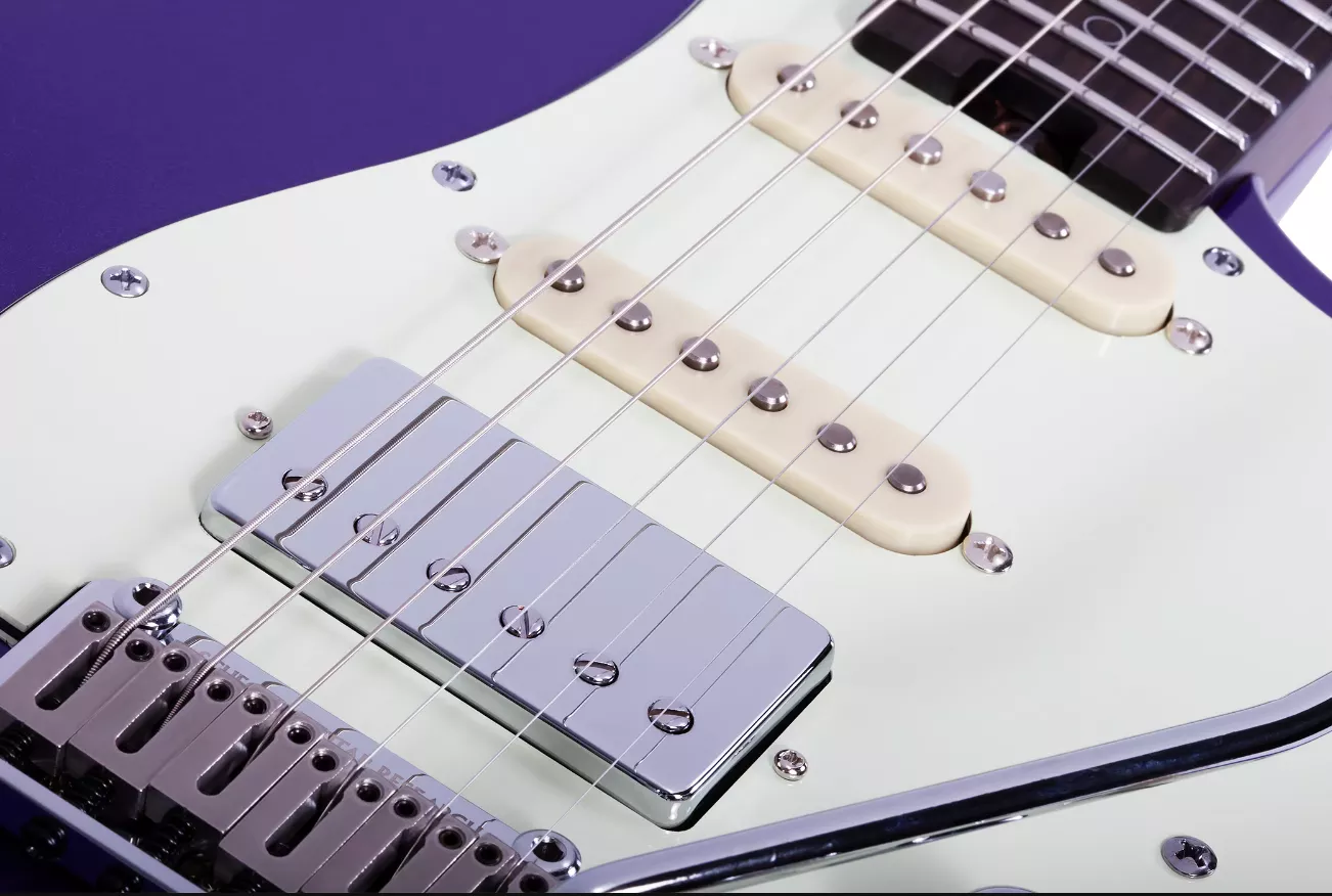 SCHECTER NICK JOHNSTON 10TH ANNIVERSARY MICROS HSS ATOMIC VIOLET – Image 2